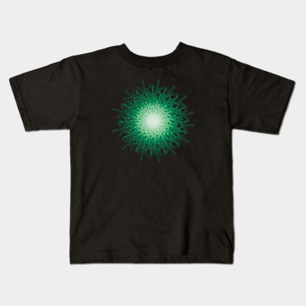 Green riddle Kids T-Shirt by ewdondoxja
